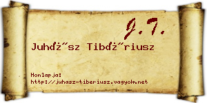 Juhász Tibériusz névjegykártya